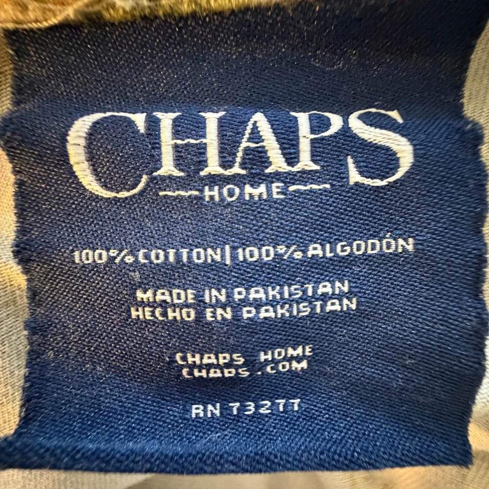 Chaps Home Hudson Valley Blue Gray Floral Standard Pillow Shams Set of 2 Cotton
